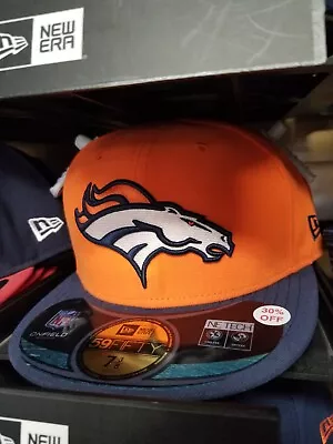 New Era NFL Mens Onfield 5950 Denver Broncos Orange Game Cap 7 3/8 Fitted Hat  • $18.99