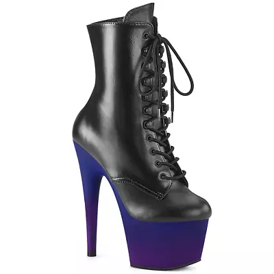 Pleaser Shoes Adore-1020 Sexy Exotic Pole Dancer Purple Platform Boots • $156