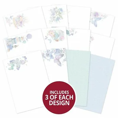 Hunkydory * A4 Inserts For Cards : Pack Of 36 : 140 Gsm : Butterfly Blue • £8