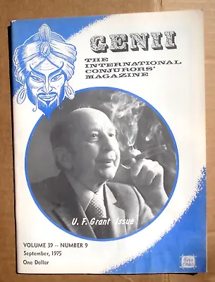 Genii International Conjurors' Magazine Sept 1975 Magic U F Grant Issue • $7.99