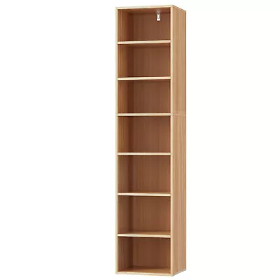 Artiss Bookshelf 7 Tiers Display Book Cube Shelves CD DVD Storage MILO Pine • $64.95