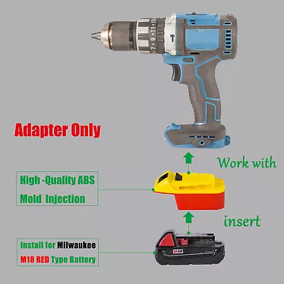 1 Adapter Upgrade For Hercules 20v Tools To Milwaukee M18 RED Batteries /BMS SYS • $24.99