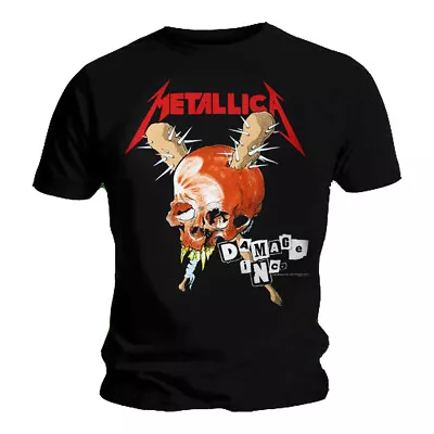 Official Metallica T Shirt Damage Inc Tour Black Classic Rock Metal Band Mens • £15.48