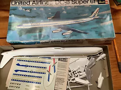 DC-8 Super 61 United Airlines 1/144 Revell H-270 200 Unassembled Kit Open Box • $49.99