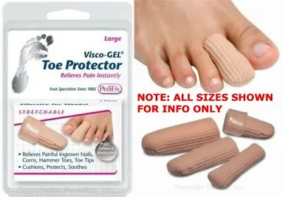 PediFix Visco-GEL Toe Protector Cap Fabric Covered Pain Relief Sleeve P82-S-L-XL • $8.99