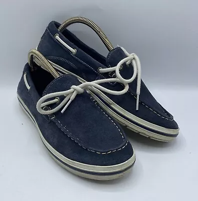 Timberland Boat Shoes Womens Dark Blue Navy UK Size 6.5 Suede Deck Sailing Flats • £34.99