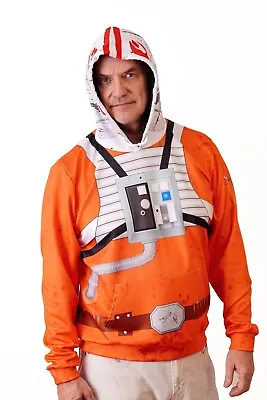 X-Wing Rebel Pilot Flight Suit Hoodie Uniform - Distressed - Pullover • $37.20