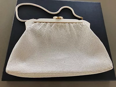 OROTON WEST GERMAN Glomesh Vintage Evening Hand Bag Cream Mesh 1970  • $80