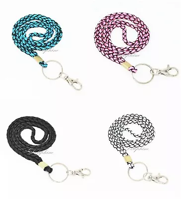 Handcrafted Weave Ribbon Neck Lanyard With Key Chain For Key ID Badge Holder • $4.99