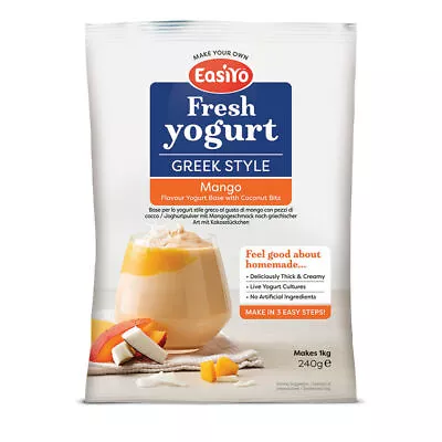 Easiyo Greek Mango & Coconut Yogurt 240g Sachet - 1 Litre Using Yoghurt Maker • £5.35