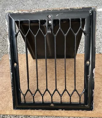 Vintage Metal Base Wall Grate Vent Damper  Art Deco 11 7/8 X 9 7/8 • $25