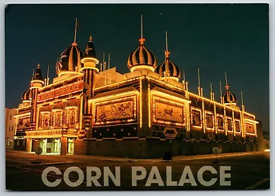 Corn Palace Mitchell South Dakota At Night Myths Legends Fables 6x4 Postcard • $4.99
