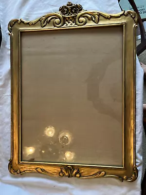 FANTASTIC Newcomb Macklin Type Arts & Crafts Carved Flowers Gilt Picture Frame • $199.99