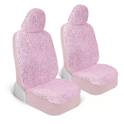 Plush Pink Car Seat CoversSoft Sherpa FleeceCar Accessories For Women • $49.90