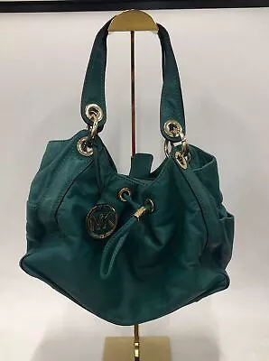 Michael Kors Green Leather Ludlow Shoulder Bag • $9.99