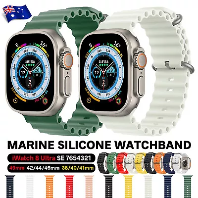 $9.21 • Buy Ocean Band Strap For Apple Watch Ultra 8 7 6 5 4 3 SE 49mm 38/40/41mm 42/44/45mm