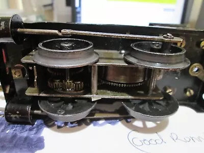 Hornby 0 Gauge Clockwork Locomotive/Tender. Black LMS. Bolted. • £99