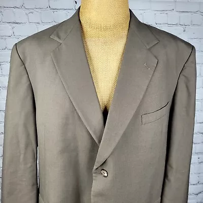 Vintage Barry Manufacturing 50R 3 Button Men's Blazer Sports Coat  Taupe/Mocha • $17.29