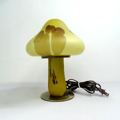 Vintage Glass Mushroom Lamp 1986 Rainbow Co MCM Desk Table Side Small Retro Work • $249.95