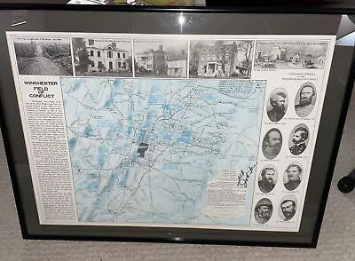 Signed Commemorative Map Of  Winchester Va Field Of Conduct • $39.99