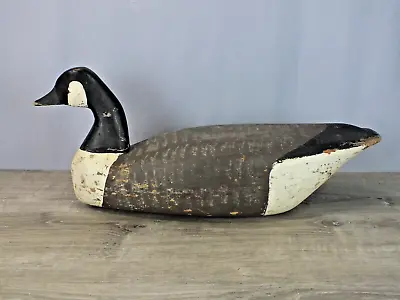 Antique Working Decoy Full Size Canadian Goose W Origional + Old Painted Surface • $325