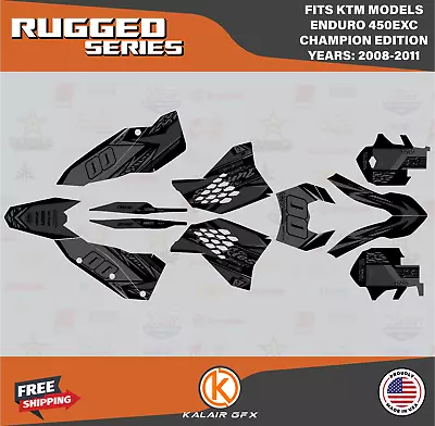 Graphics Kit For KTM Enduro 450EXC  (2008-2011) Rugged Series - Smoke • $126.99