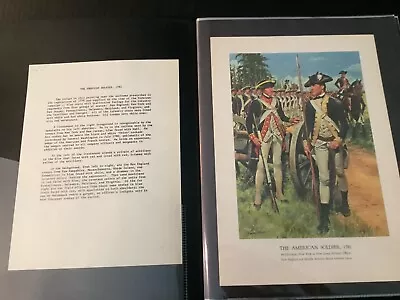 Album Of 19 Uniform Prints Of The American Soldier /detailed Descriptions/ Album • £11.40