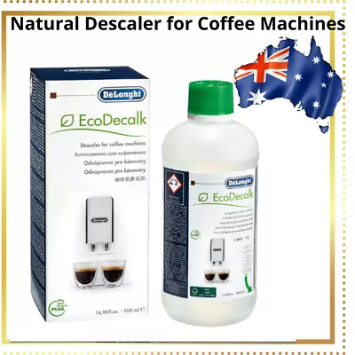 $34.12 • Buy Delonghi Ecodecalk Natural Descaler For Coffee Machines 500ml Dlsc500 Genuine