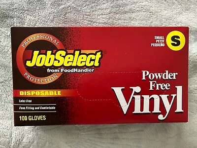 JobSelect Job Select Vinyl Gloves Small (S) 100 Powder-Free Food Prep Nitrile • $19.95