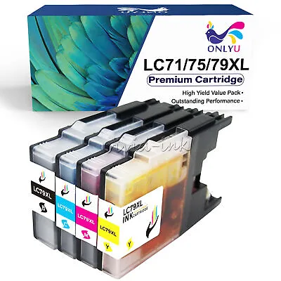 4 High Yield Ink Cartridge Set LC71 LC75 LC79 For Brother MFC-J280W J835DW J425W • $8.59
