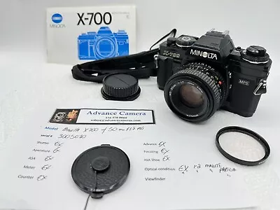 Minolta X-700 35mm W/ 50mm F 1.7 Film Tested Excellent Condition Good Seals 5070 • $129