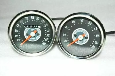 Smith Replica Speedometer Tachometer Pair 150 MPH Grey For Triumph BSA Norton • $29.98