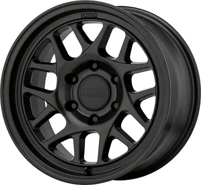 1- 16 Inch Satin Black Wheel Rim KMC KM717 KM71768068700 6x5.5 Lug Chevy GMC • $231