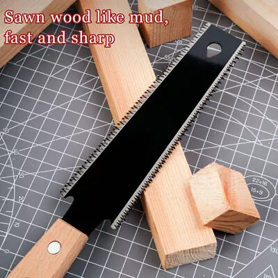 New Small Japanese Hand Saw Fine Cutting Wood Double Edged 11/17 TPI Pull B • £4.98