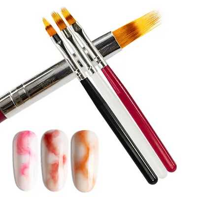 1Pcs Nail Art Brush Gradient Draw Polish Painting UV Gel Liner Pen Manicure T_aa • $11.10