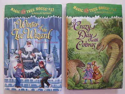 Magic Tree House #45 A Crazy Day With Cobras & #32 Winter Of The Ice Wizard HC • $9
