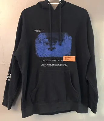 2018 Justin Timberlake Man Of The Woods Tour Hoodie Sweater Medium Black • $79.20