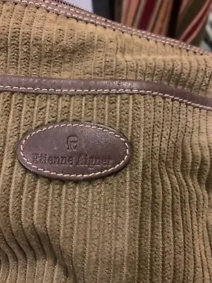 Etienne Aigner Original Vintage Corduroy Sling Bag Green • $13