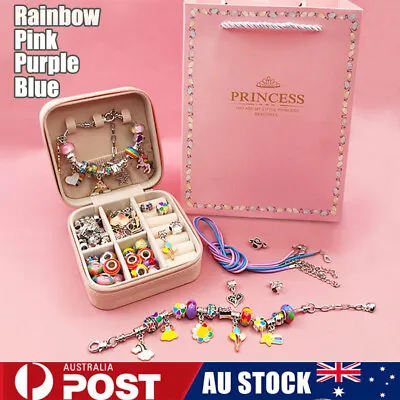 Bracelet Making Kit DIY Charm Bracelets Jewelry Crafts Set For Girls 8-12 Gifts • $26.98