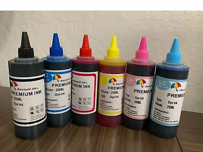  6x8oz Refill Ink For Epson 77 78 RX595 R380 RX680 R280 Artisan 50 CISS 6x250ml • $36.99