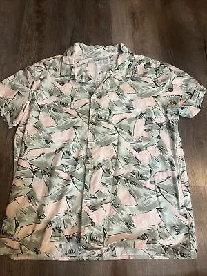 Netlfix Stranger Things Jim Hopper Hawaiian Shirt Button Down Costume Men's Med • $18.99