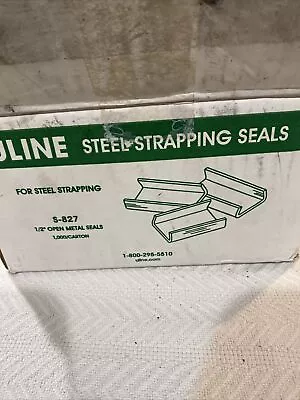 Uline S-827 Steel Strapping Seals 1/2  Open Metal Seals 1000/Carton - New • $38.56