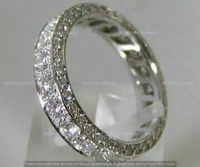 2.00Ct Round Brilliant Moissanite Engagement Band Ring Real 925 Sterling Silver • $116.95