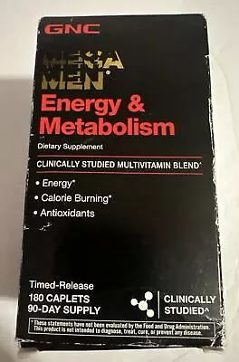 GNC Mega Men Energy And Metabolism Multivitamin For Men 180 Count Exp 06/25 A4 • $9.99