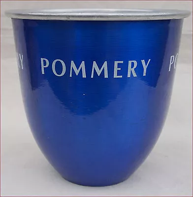 Vintage French Aluminum & Blue Champagne Ice Bucket Cooler Pommery • £38.01