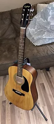 Epiphone PR-100/NA Natural Dreadnought Acoustic Guitar • $125