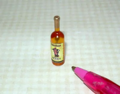 Miniature Single Liquor Bottle For DOLLHOUSE Bar #6  1:12 Scale (1  Tall) • $2.98