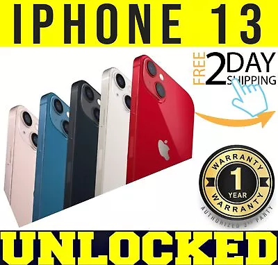 Apple IPhone 13 - 128GB 256GB 512GB (UNLOCKED)  ✅1 YEAR WARRANTY✅ ⚫⚪🔴🔵 ✤O/B✤ • $479.95