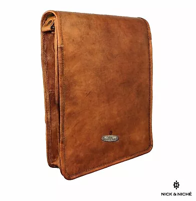 Bag Genuine Leather Men Laptop Messenger Briefcase Satchel Shoulder Useful Gift • $51.30