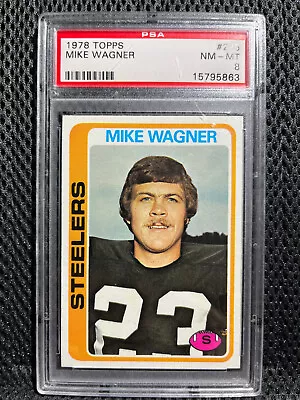 1978 Topps #275 Mike Wagner Psa 8 Nm-mt Steelers • $27.95